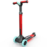 BERG Nexo Foldable Lights LED-Deck 3 Wheeled Scooter - Red