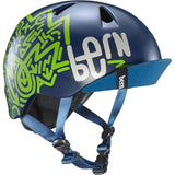 Bern Nino Kids Bike Helmet - Navy Blue Zig-Zag