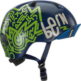 Bern Nino Kids Bike Helmet - Navy Blue Zig-Zag