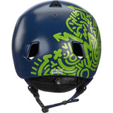 Bern Nino Kids Bike Helmet - Navy Blue Zig-Zag