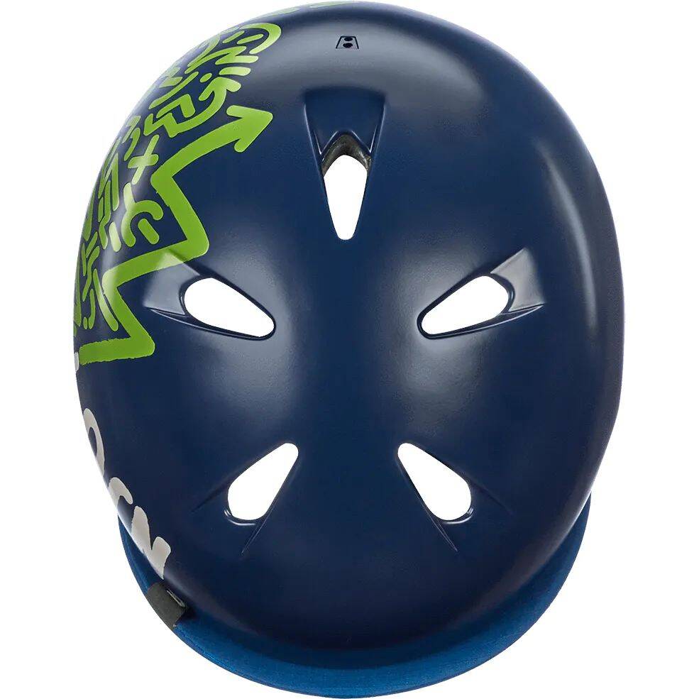 Bern Nino Kids Bike Helmet - Navy Blue Zig-Zag