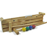 BEX Croquet Pro 4 Mallet Outdoor Game In Wooden Box