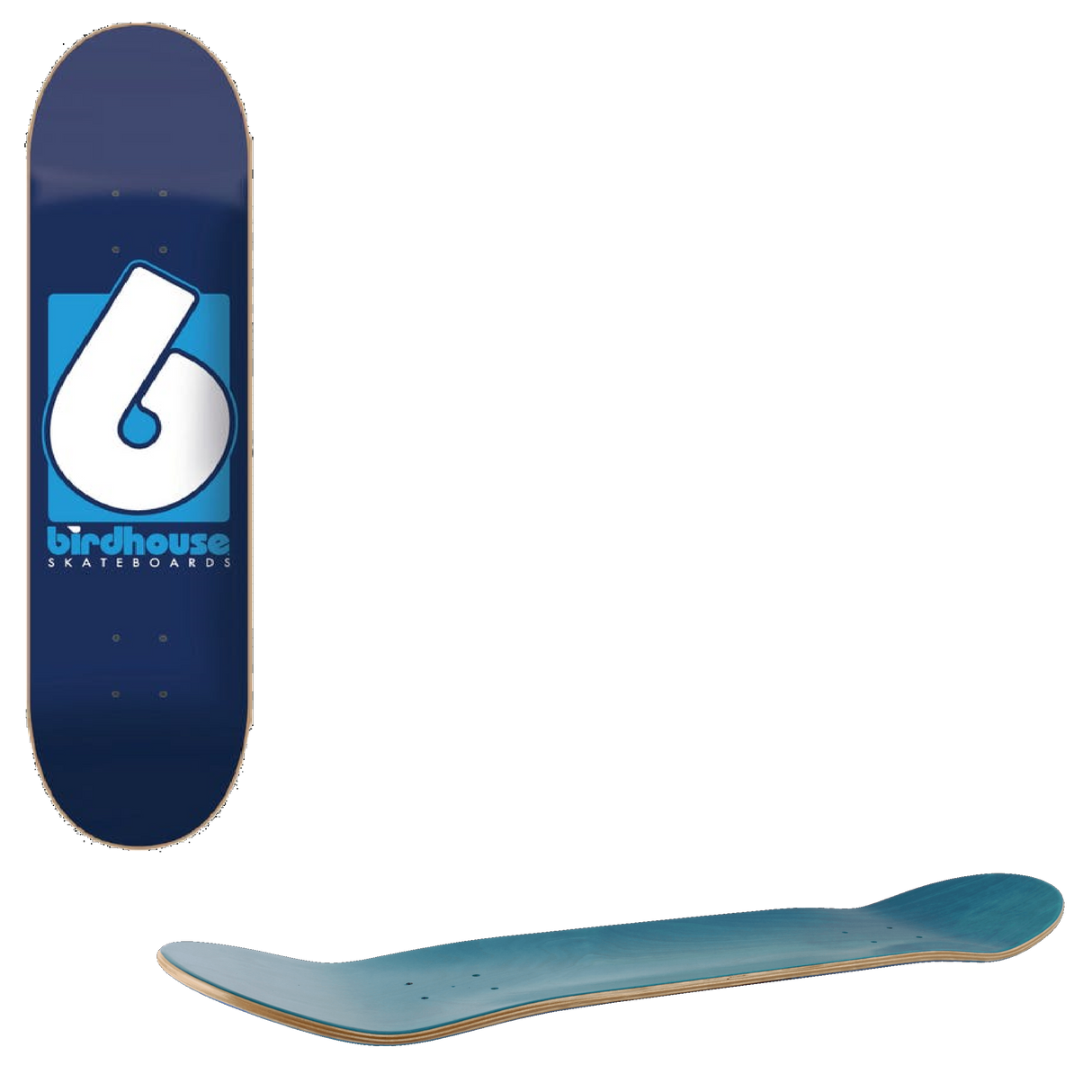 Birdhouse B Logo Skateboard Deck - Blue 8.375''
