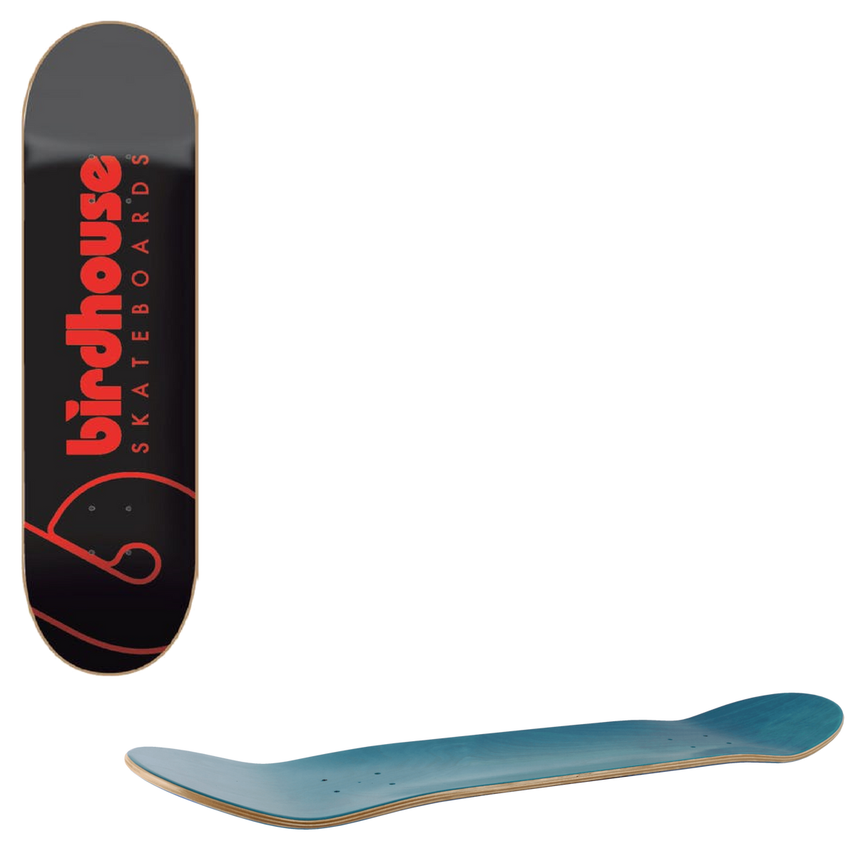 Birdhouse Team Logo Skateboard Deck - Black 8.25''