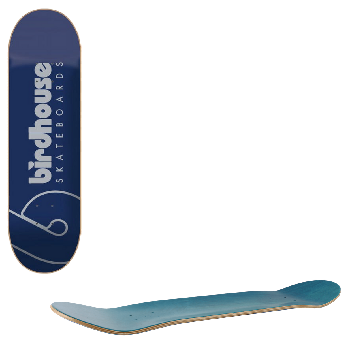 Birdhouse Team Logo Skateboard Deck - Blue 8''