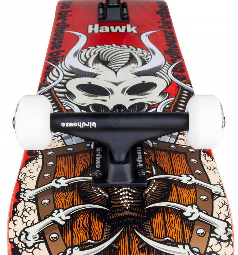 Birdhouse Stage 3 Hawk Gladiator Complete Skateboard - Red 8.125''