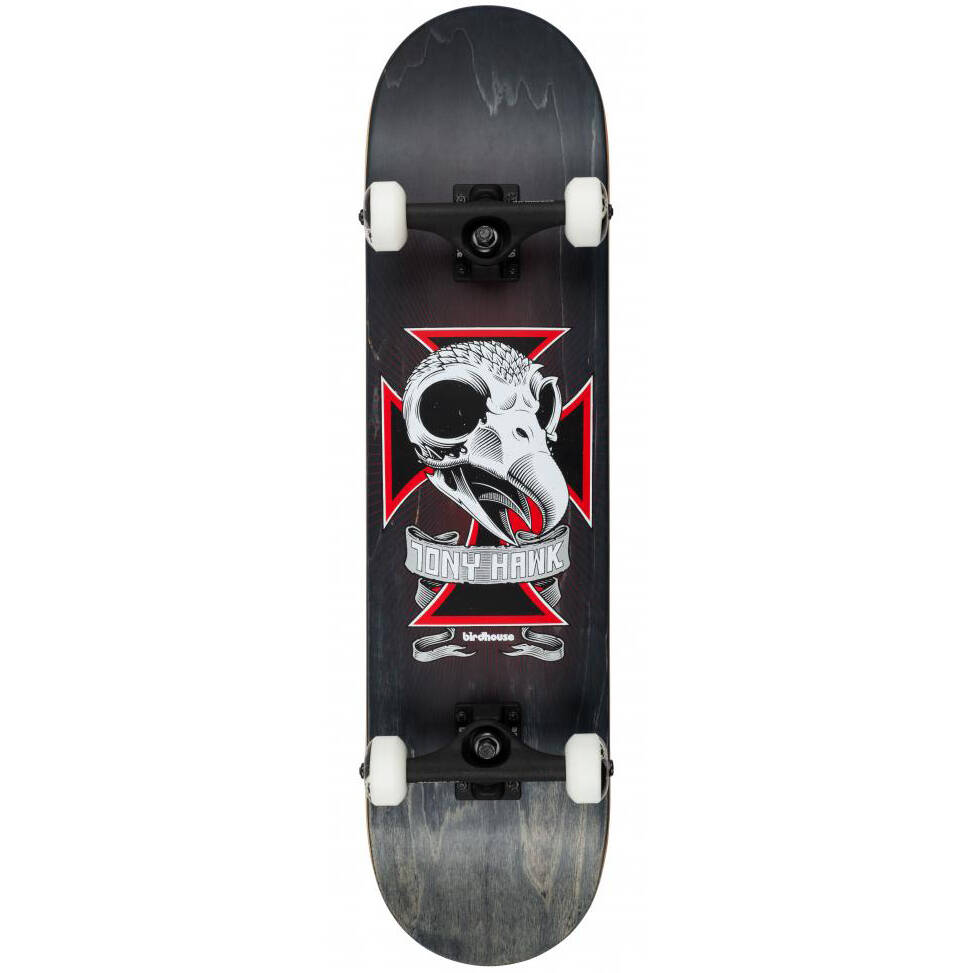 Birdhouse Stage 3 Skull 2 Complete Skateboard - Black 8.125'' 