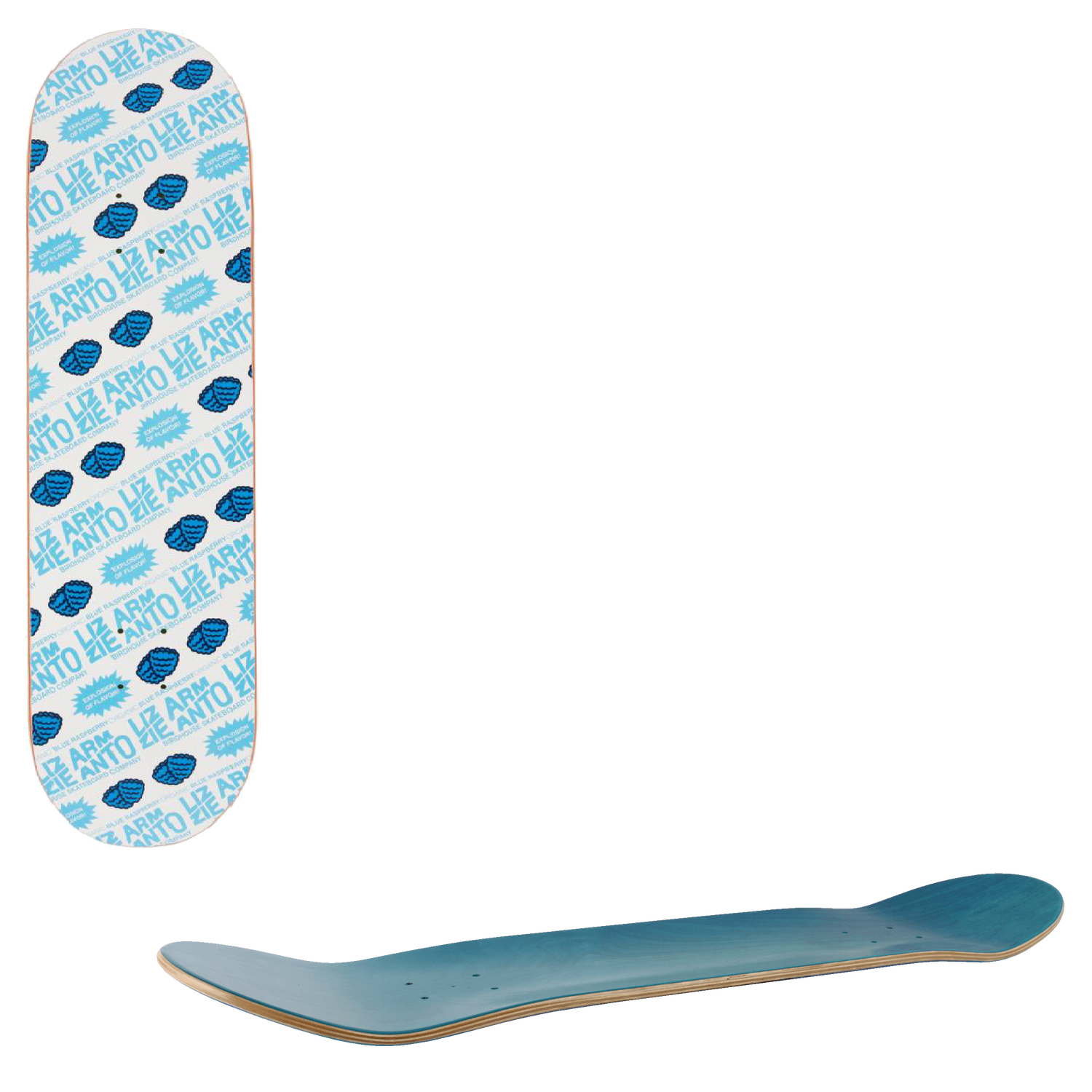 Birdhouse Lizzie Blue Razz Pro Skateboard Deck - Blue 8.25"