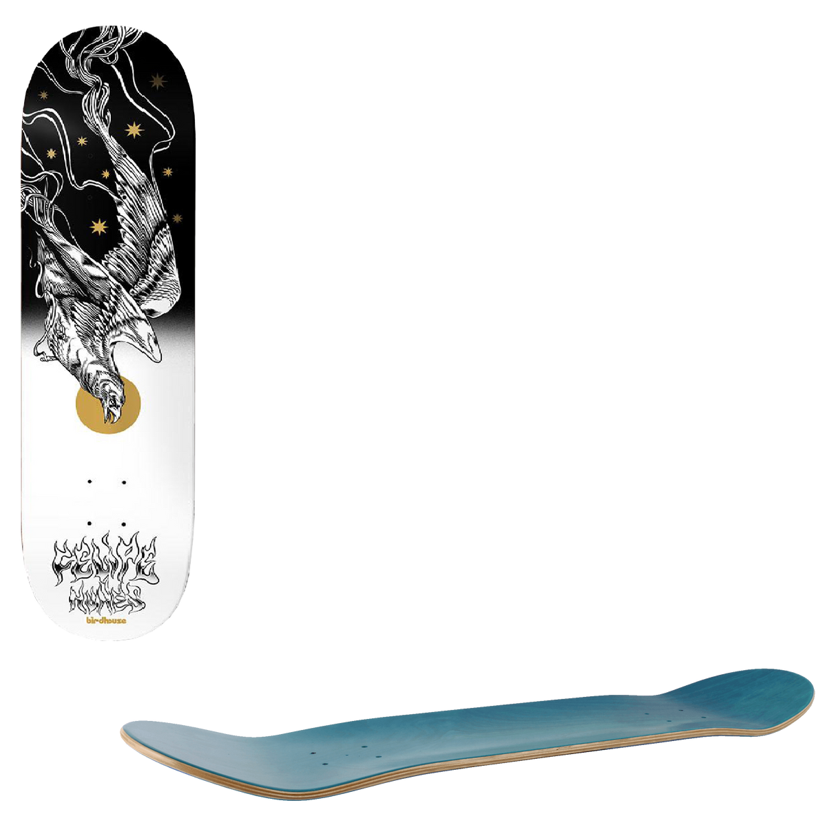 Birdhouse Nunes Resilient Pro Skateboard Deck - Multi 8.25"