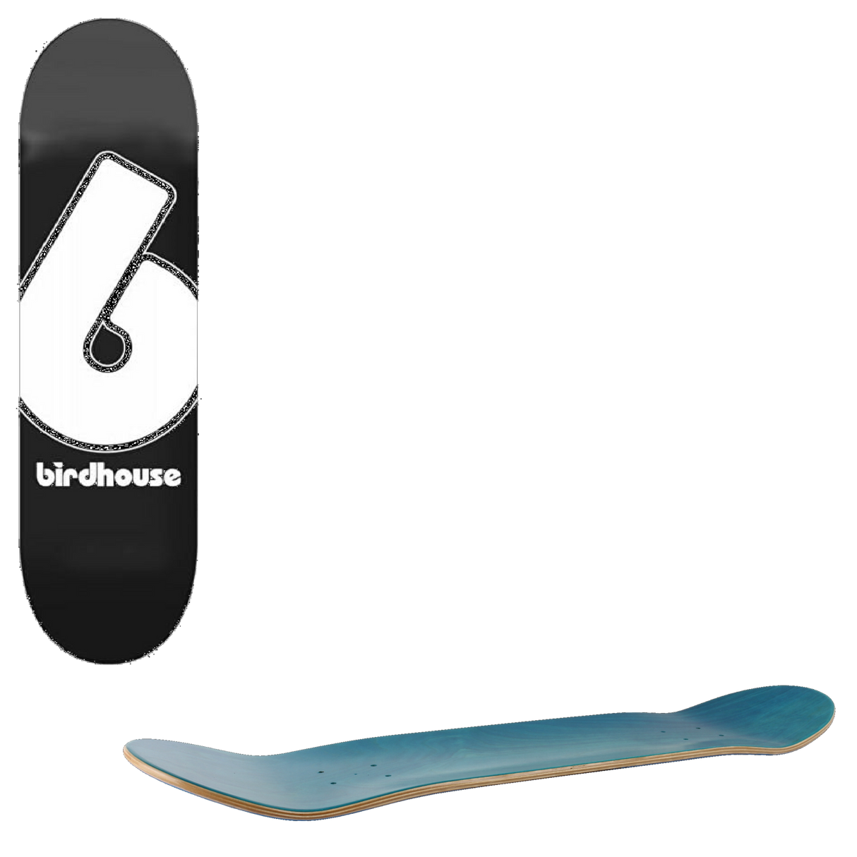 Birdhouse Giant B Logo Skateboard Deck - Black 8.25''