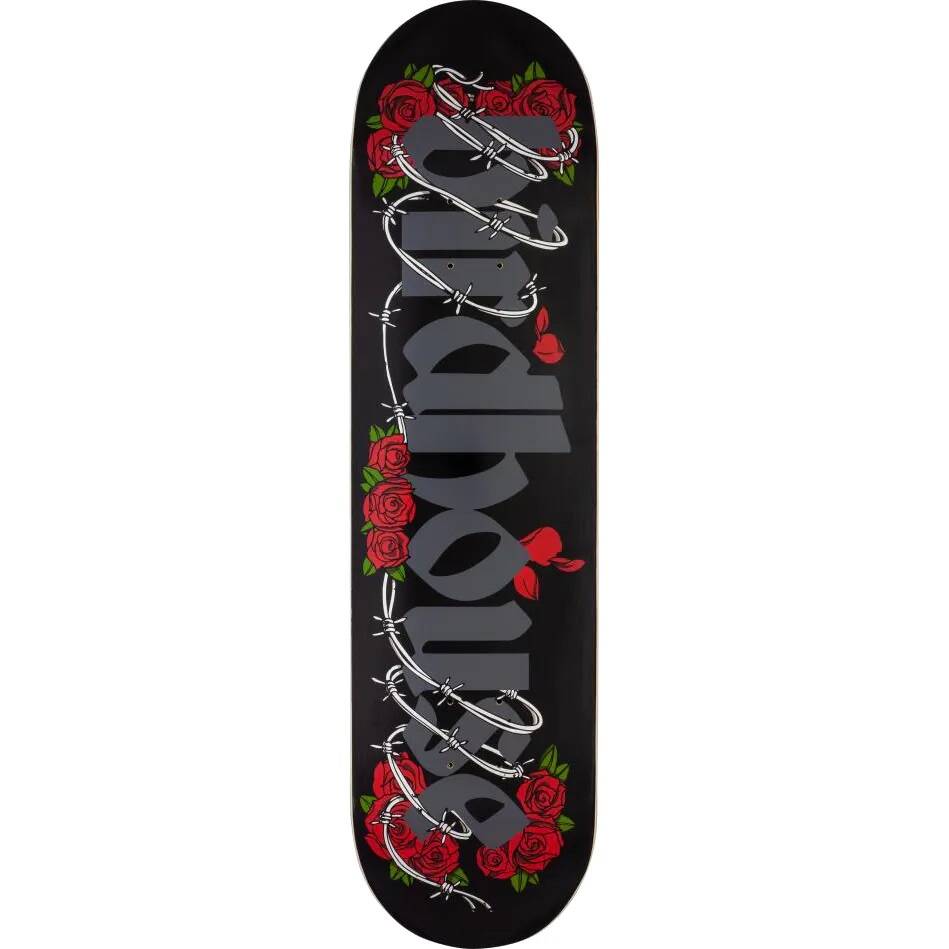 Birdhouse Rose Logo Skateboard Deck - Black 8.25'' 