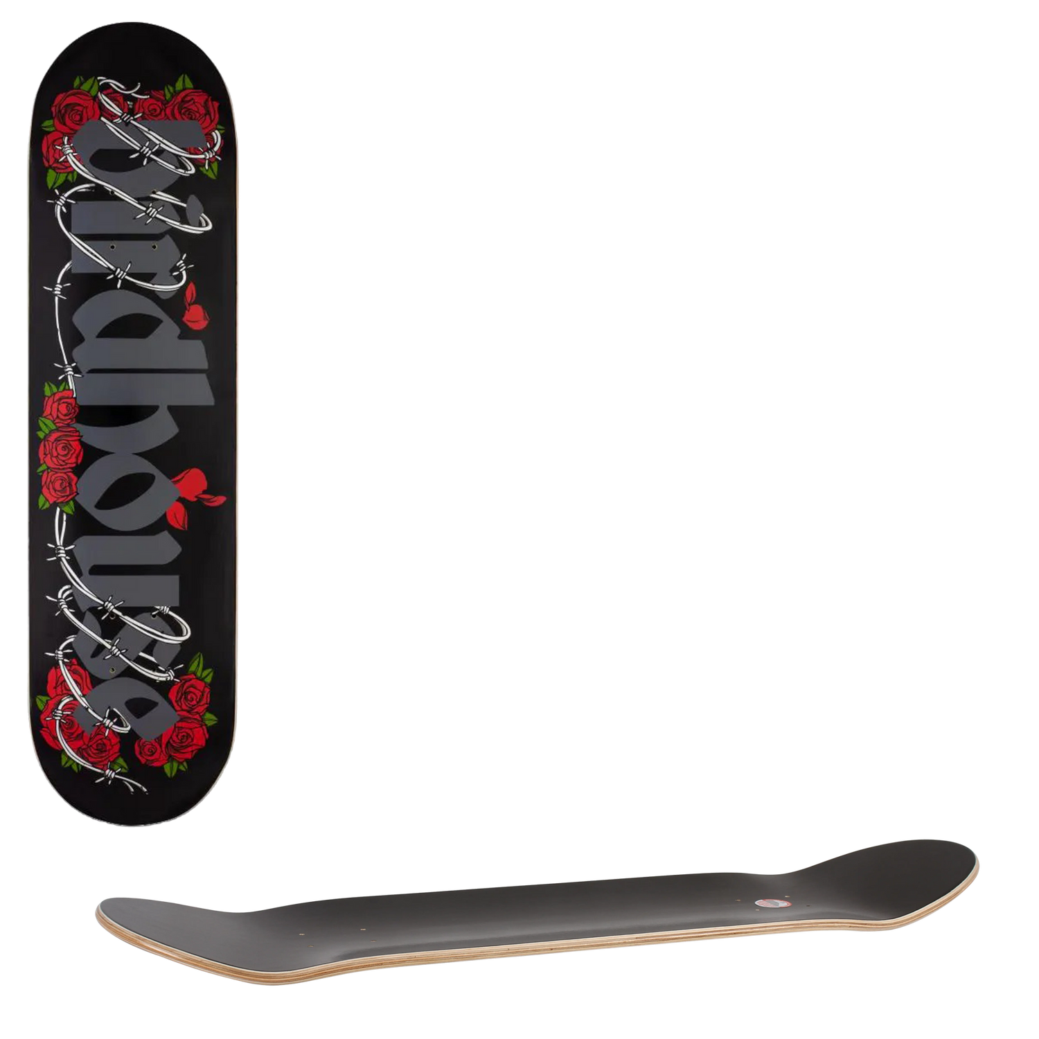 Birdhouse Rose Logo Skateboard Deck - Black 8.25"