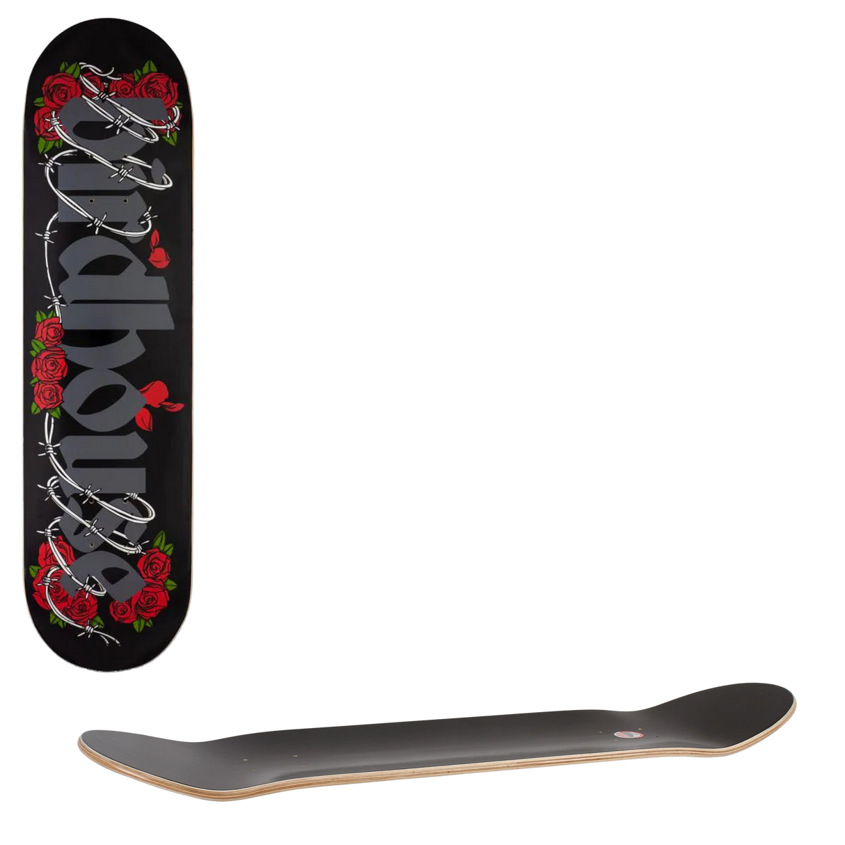 Birdhouse Rose Logo Skateboard Deck - Black 8.25"