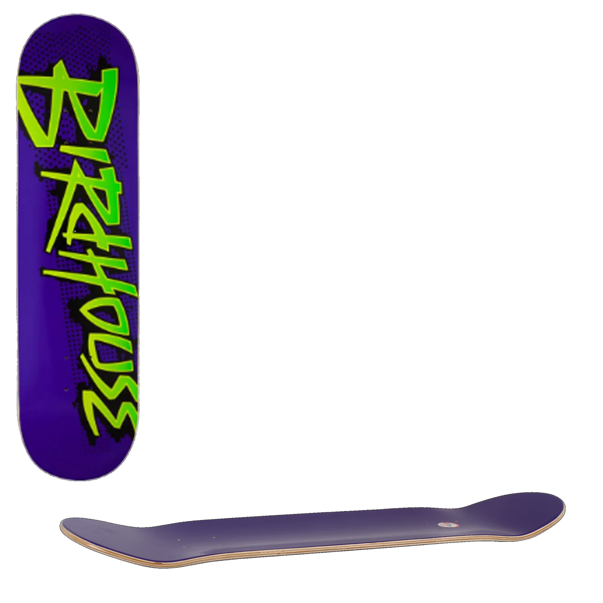 Birdhouse Splatter Logo Skateboard Deck - Purple 8.125''