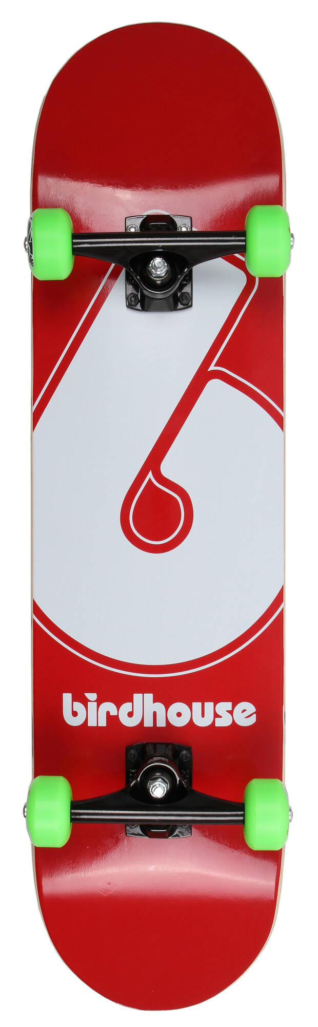 Birdhouse Giant B Logo Custom Skateboard - Red/Green 8''
