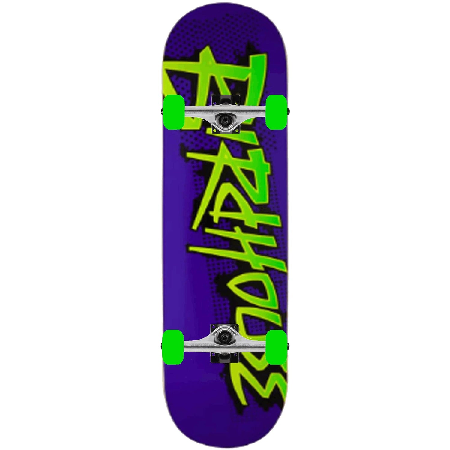 Birdhouse Splatter Logo Custom Skateboard - Purple/Green 8.125''