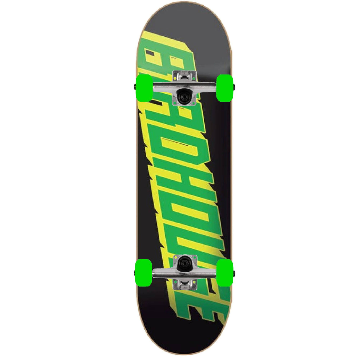 Birdhouse Type Logo Custom Skateboard - Black/Green 8.25''