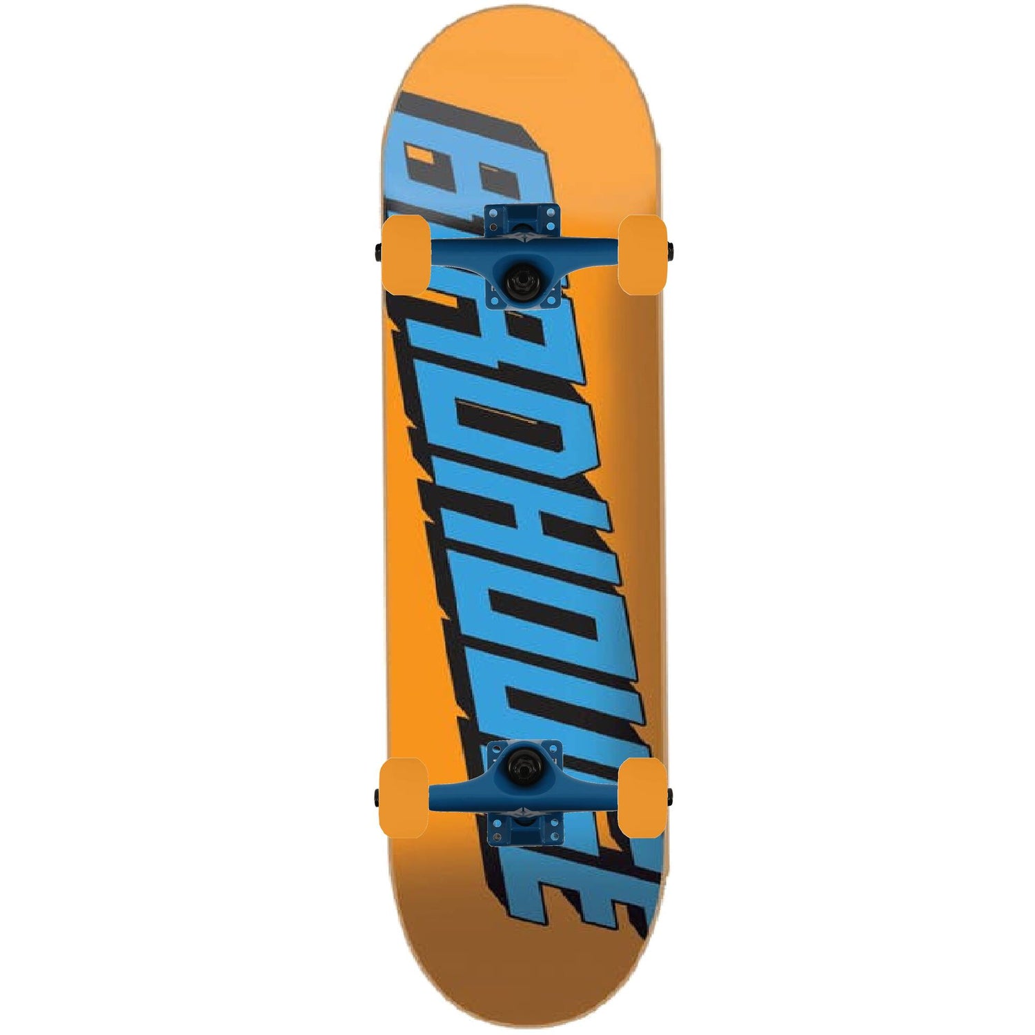 Birdhouse Type Logo Custom Skateboard - Orange/Blue 7.75''
