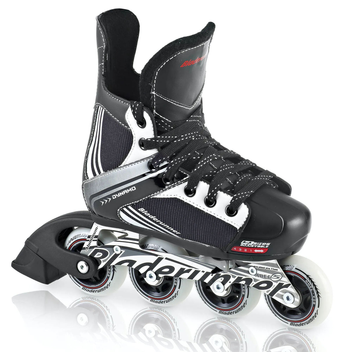 Bladerunner Dynamo Jr Adjustable Hocky Inline Skates - Black