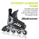 Bladerunner Dynamo Jr Adjustable Hocky Inline Skates - Black