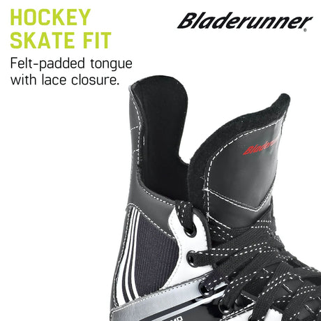 Bladerunner Dynamo Jr Adjustable Hocky Inline Skates - Black