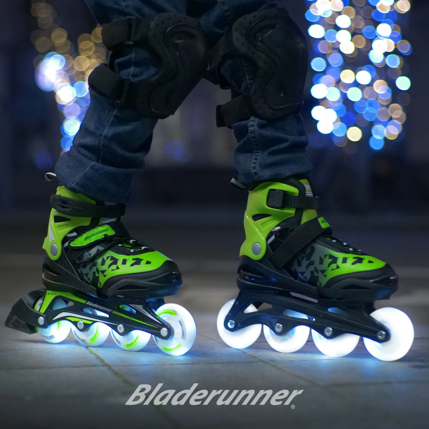 Bladerunner Phoenix Flash Adjustable Inline Skates - Black/Green