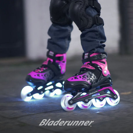 Bladerunner Phoenix Flash G Adjustable Inline Skates - Black/Pink