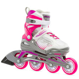 Bladerunner Phoenix G Adjustable Inline Skates - White/Fuchsia