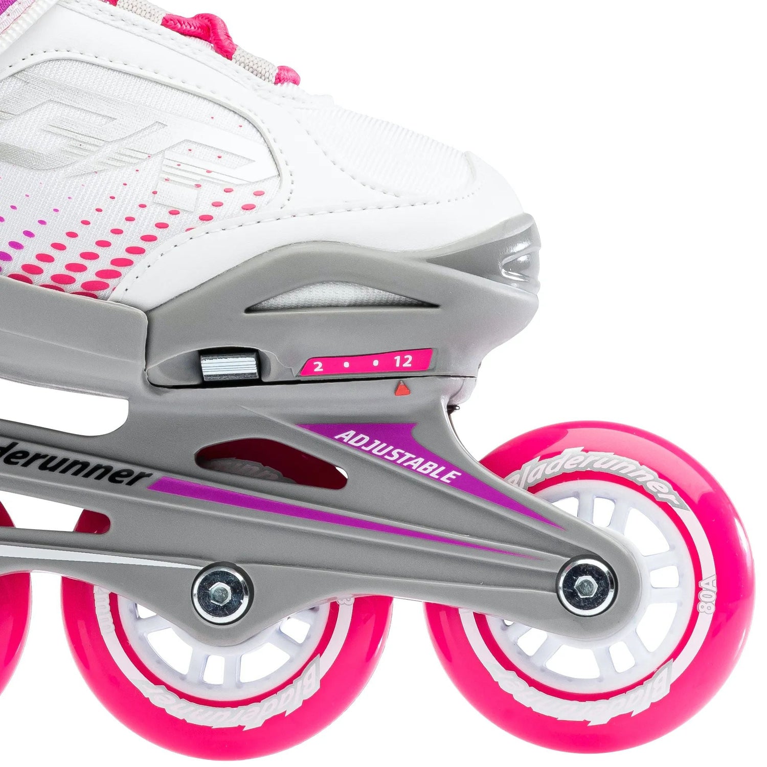 Bladerunner Phoenix G Adjustable Inline Skates - White/Fuchsia