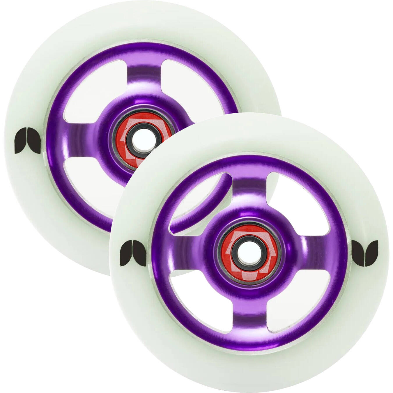 Blazer Pro 4 Spoke Stormer Scooter Wheel Pair w/ ABEC 9 Bearings - 100mm - Purple