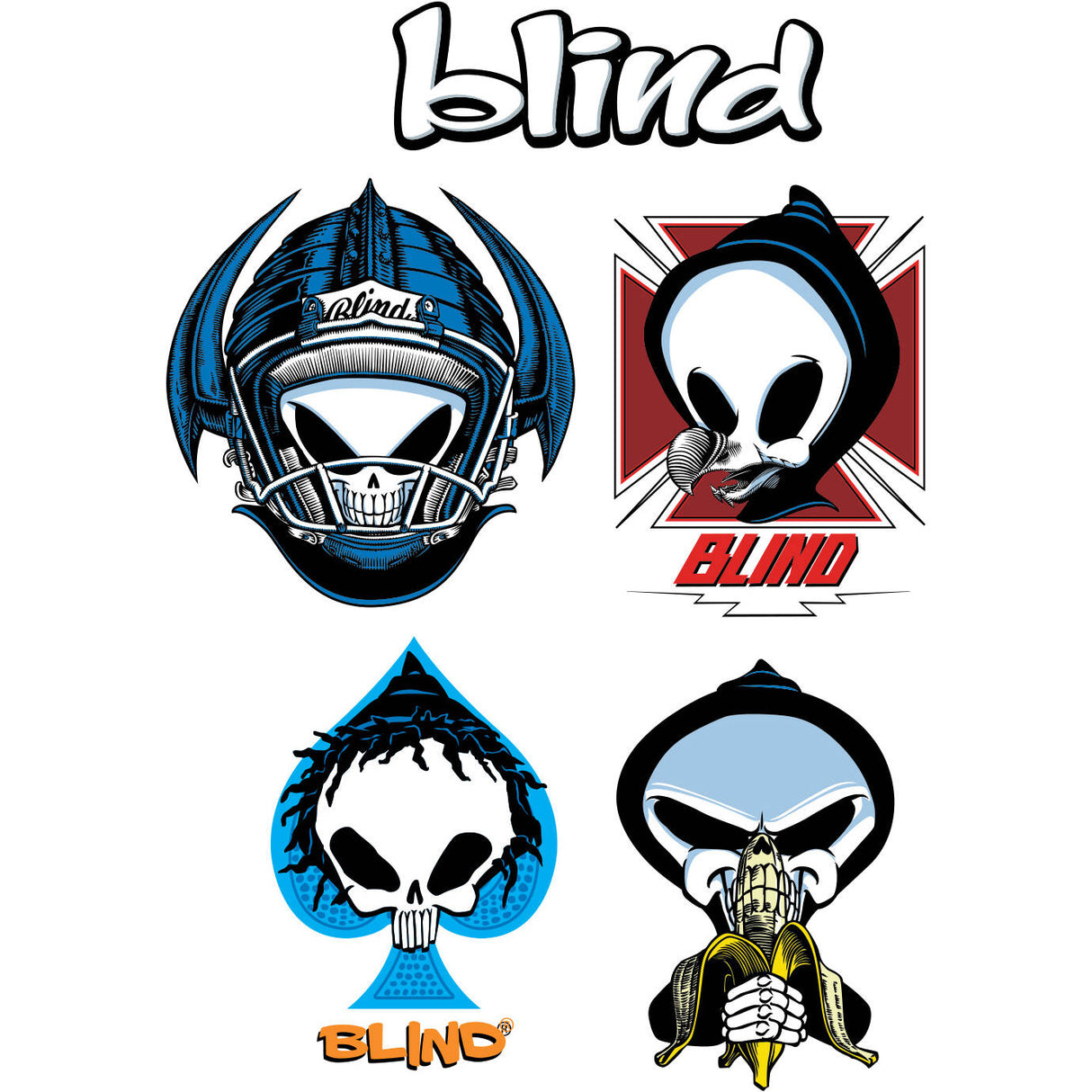 Blind Skateboard Sticker - Multi