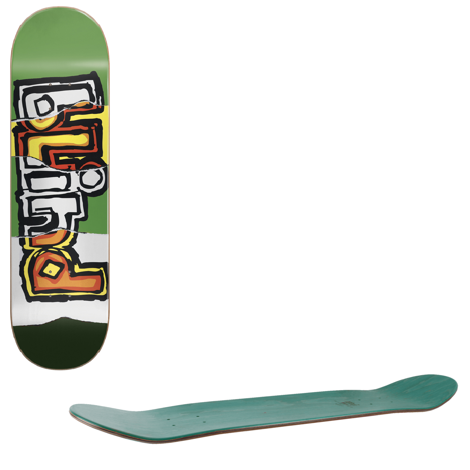 Blind OG Ripped Skateboard Deck - Green 8.25"