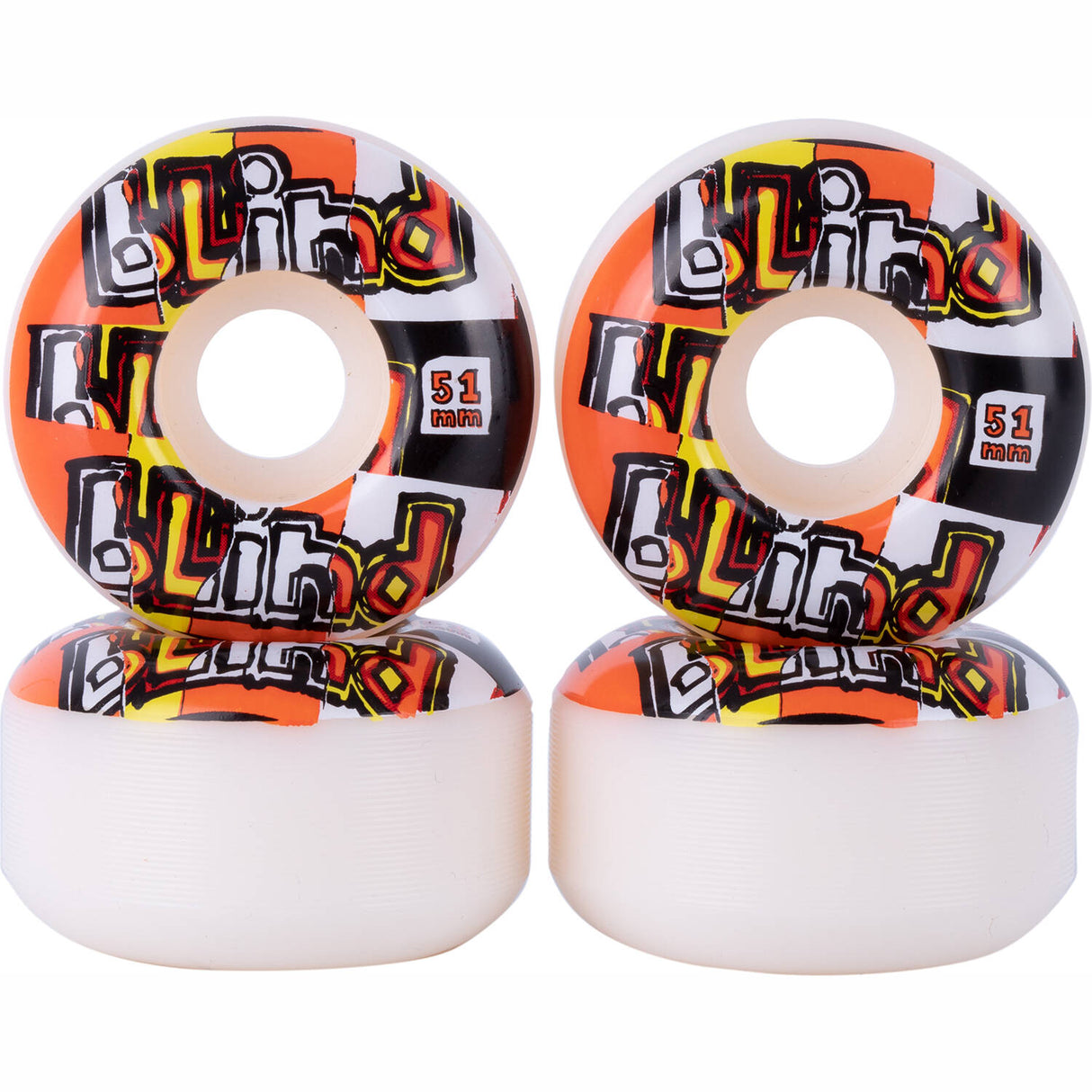 Blind OG Ripped Skateboard Wheels - Red/Orange 51mm