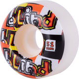 Blind OG Ripped Skateboard Wheels - Red/Orange 51mm