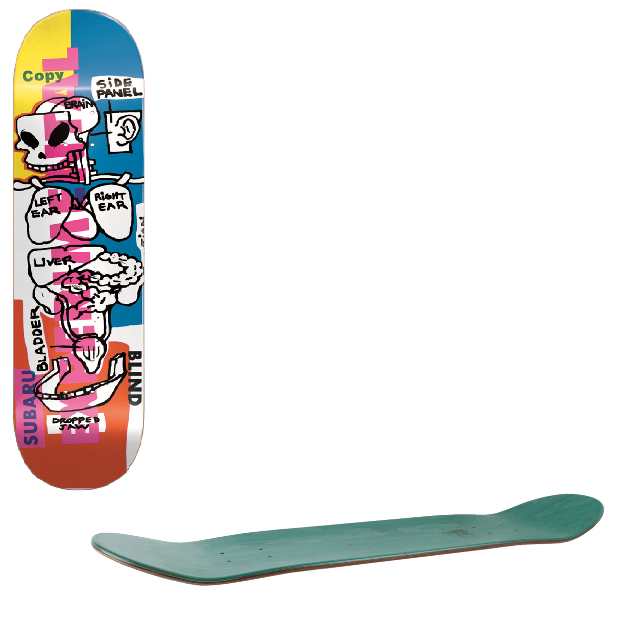 Blind Experimental Reaper Skateboard Deck - Multi 8"