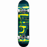 Blind Glitch Logo Complete Skateboard - Green/Yellow 7.875"