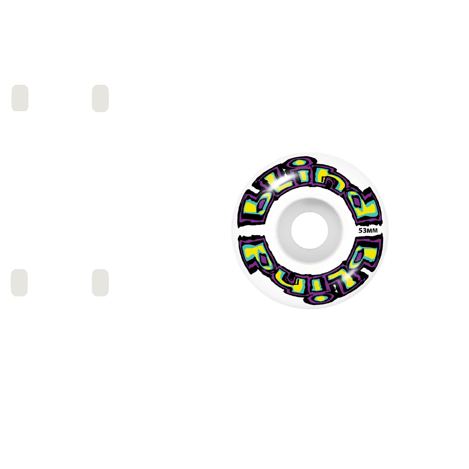 Blind OG Wrap Skateboard Wheels - Purple/Teal 53mm