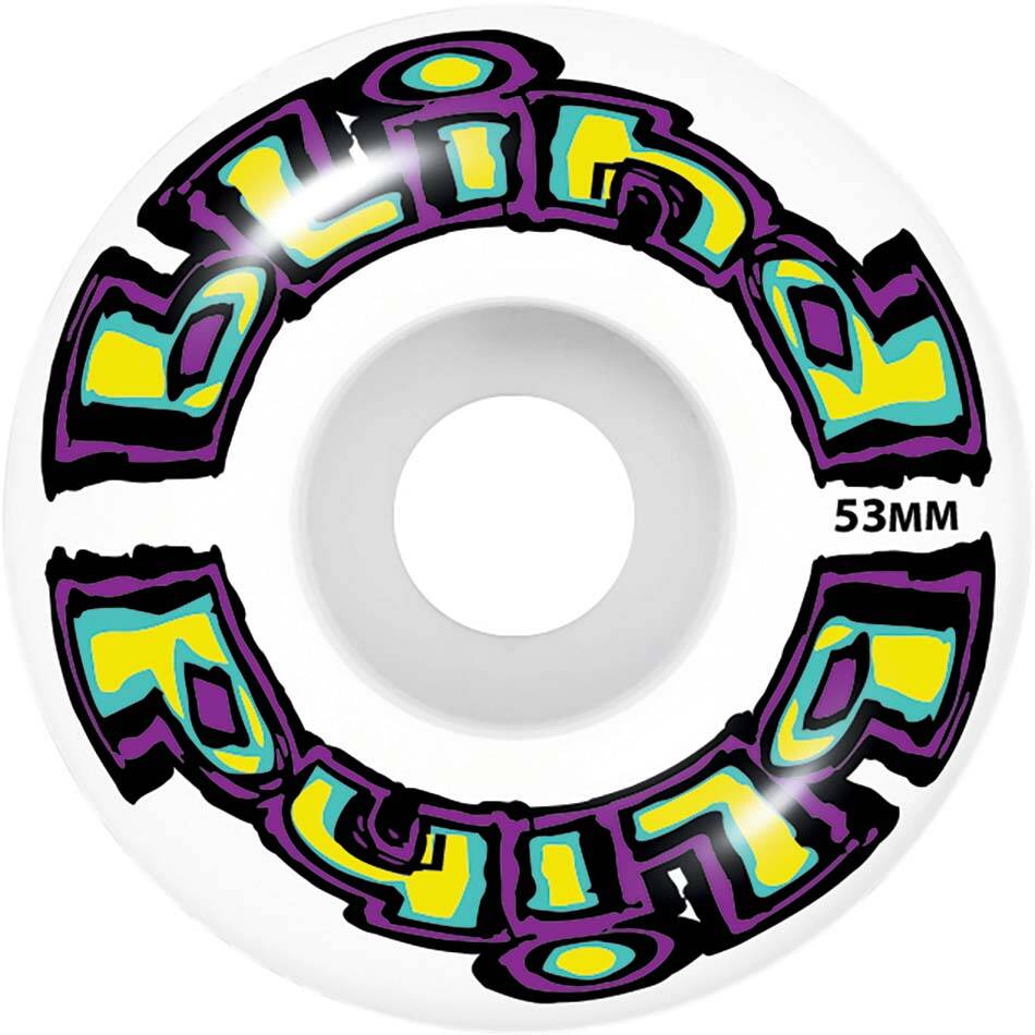 Blind OG Wrap Skateboard Wheels - Purple/Teal 53mm