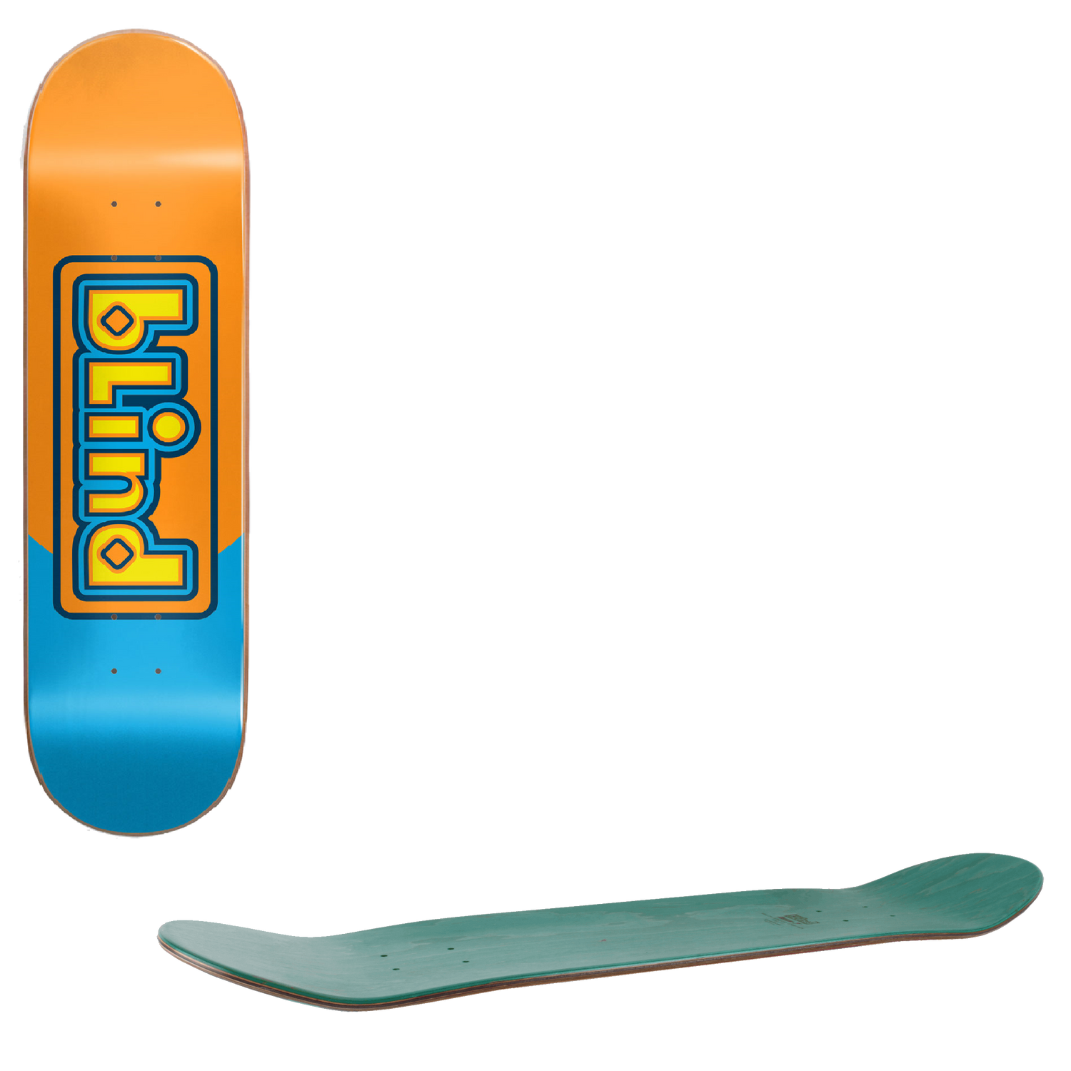 Blind Ringer Skateboard Deck - Blue/Orange 7.75"
