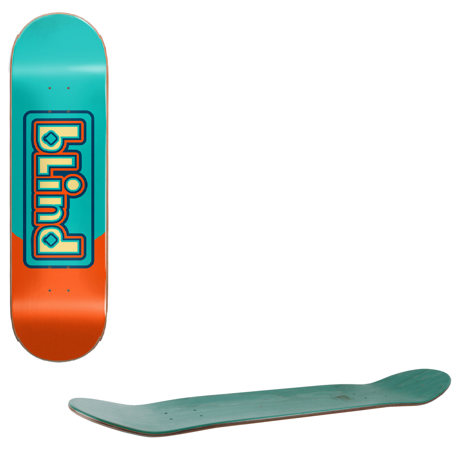 Blind Ringer Skateboard Deck - Red/Teal 8"
