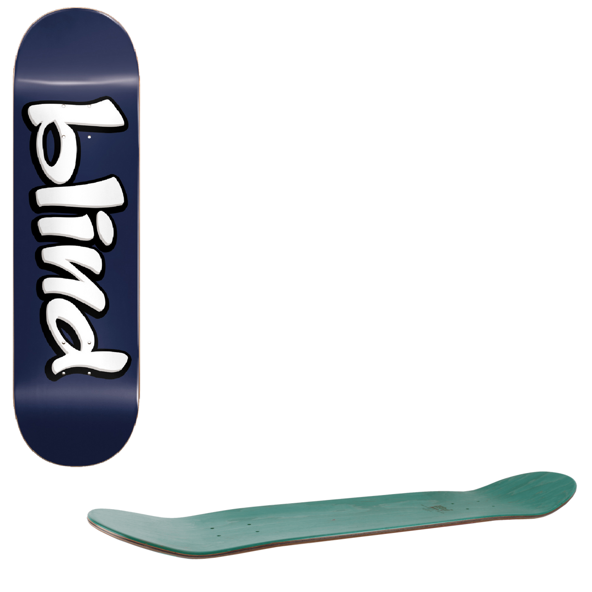 Blind Vintage Logo Skateboard Deck - Navy 8"