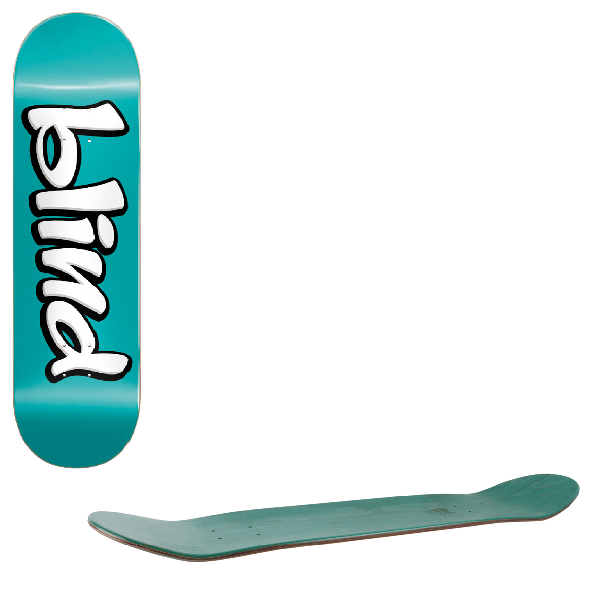 Blind Vintage Logo Skateboard Deck - Teal 7.75"