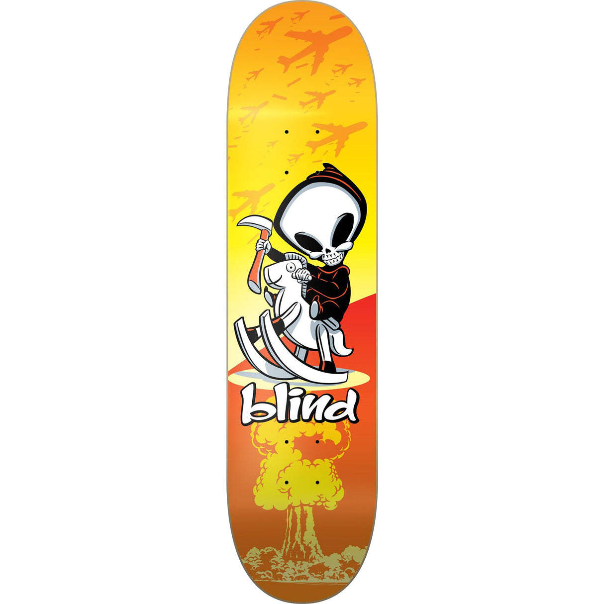 Blind Classic Crazy Horse Skateboard Deck - Yellow 8.25"