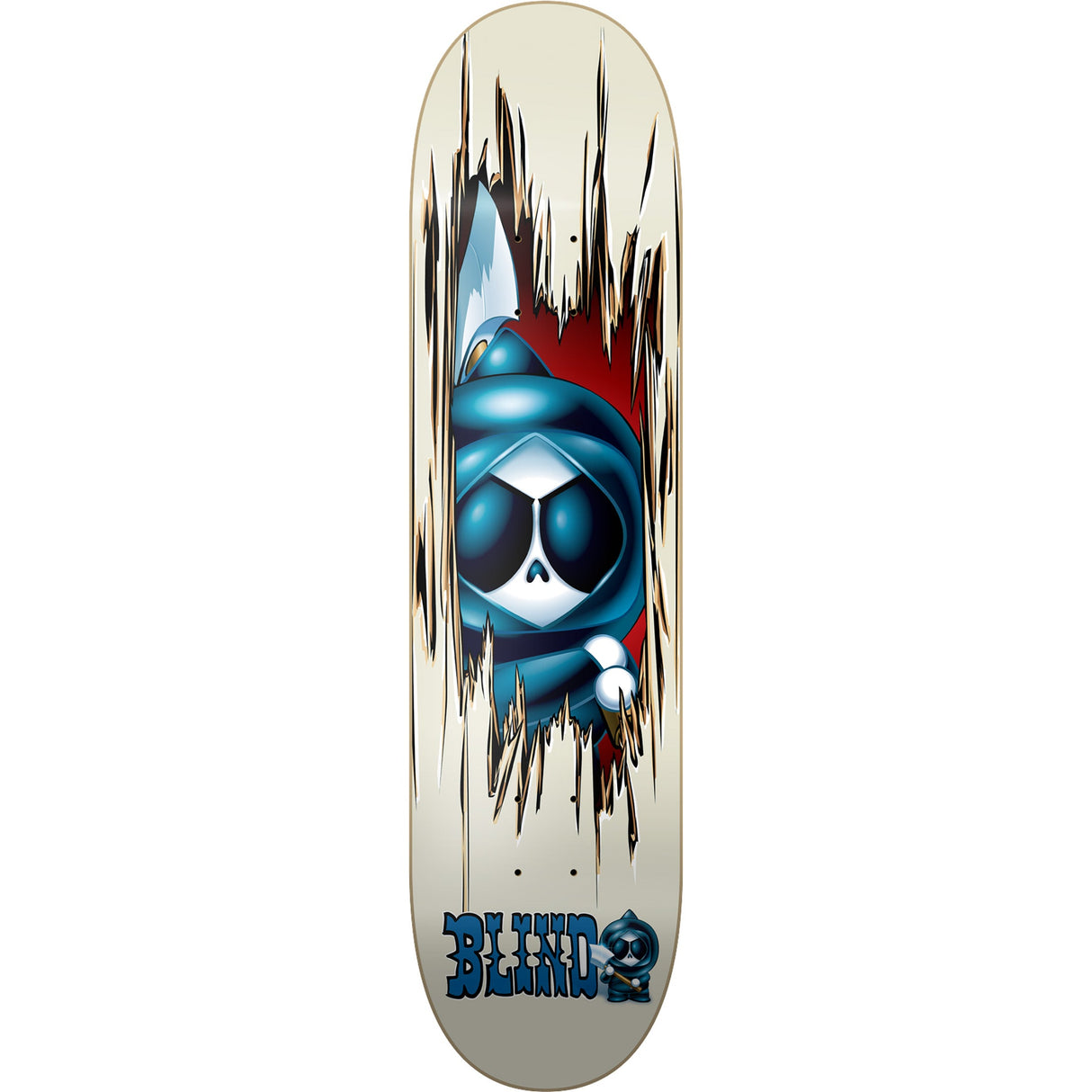 Blind Classic KNNY Axe Skateboard Deck - White 8.25"