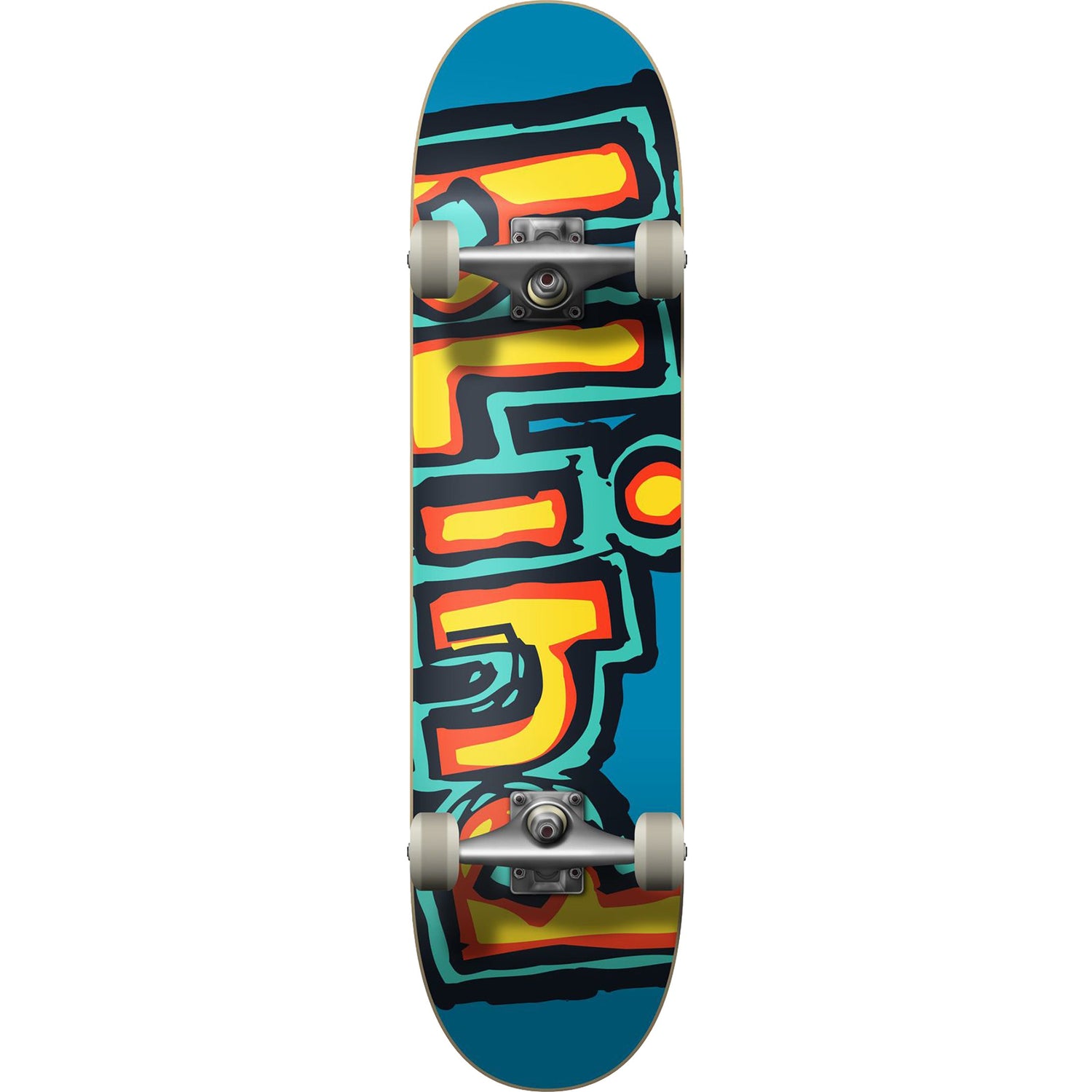 Blind Classic Matte OG Logo Complete Skateboard - Bright Red/Teal 8"