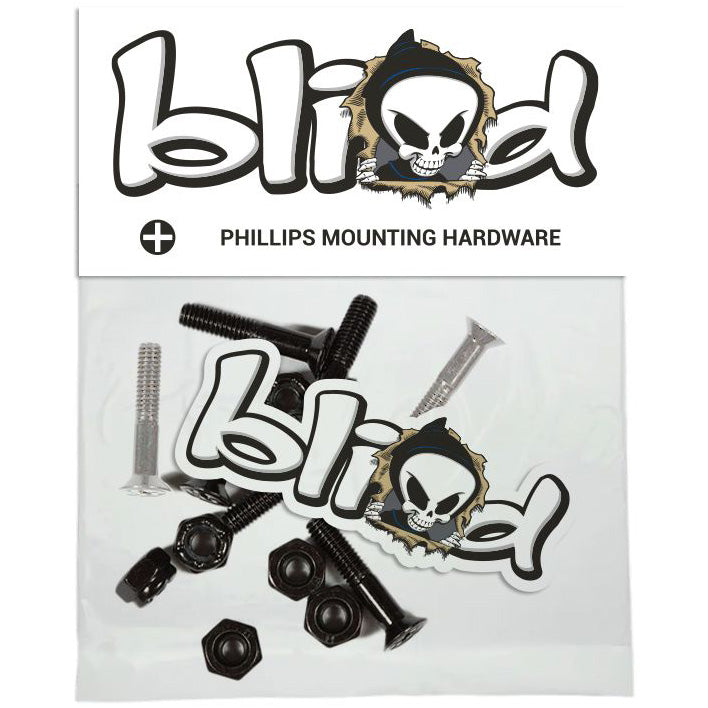 Blind Philip Skateboard Truck Bolts - Black 1.25"