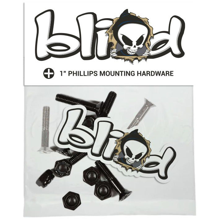 Blind Phillips Skateboard Truck Bolts - Black 1"