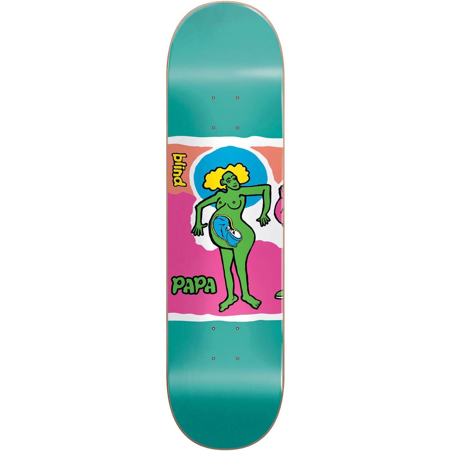 Blind Colour Portrait Skateboard Deck - Papa 8"