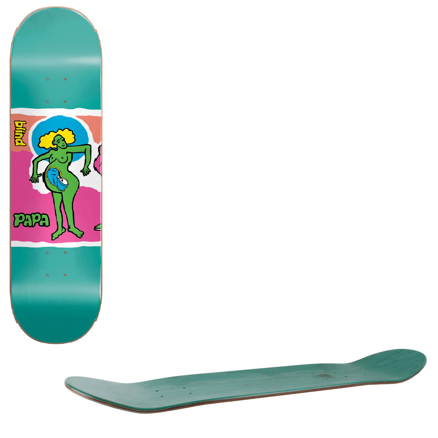 Blind Colour Portrait Skateboard Deck - Papa 8"