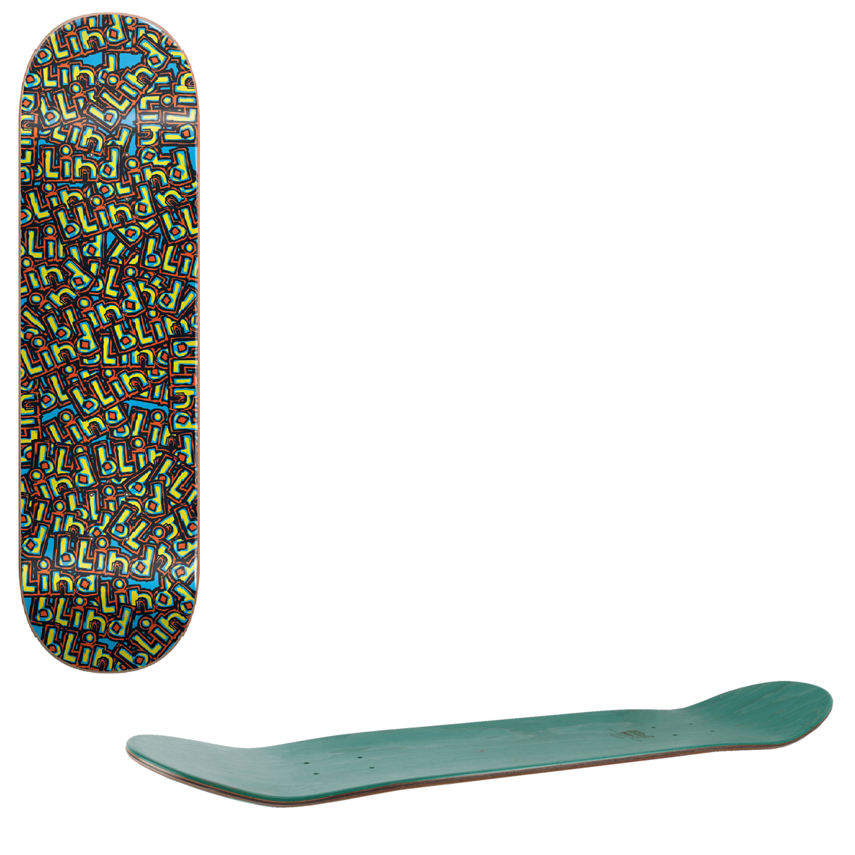 Blind OG Wallpaper Skateboard Deck - Blue 8"